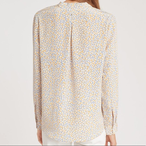 FINAL PRICE DROP • Cuyana Silk Wrap Blouse • Abstract Camo • Sz S - Picture 4 of 8